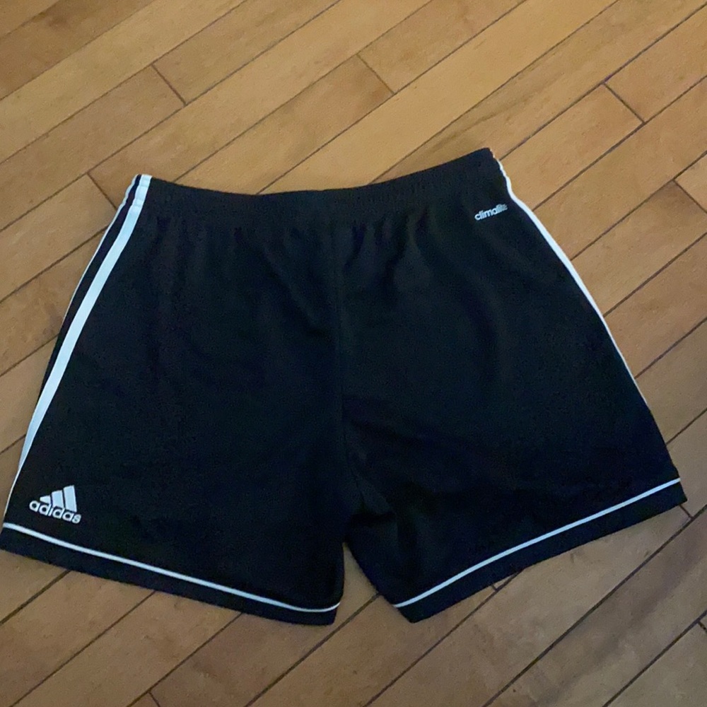 Adidas shorts. Color black and white.